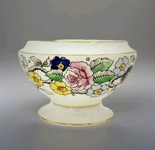 Antique C & E Cartwright & Edwards England Painted Tea Bowl Open Sugar Bowl picture