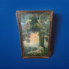 Maxfield Parrish Hilltop 22x 15 “ Original Antique Brilliant Color Nice Frame picture