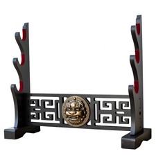 Sword Holder Velvet Padded Katana Stand Samurai Display Rack Support All Tant... picture