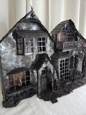 Metal Sculptured Gothic Handmade Dark Fantasy Haunted Castle House  picture