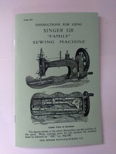 Singer 12K Sewing Machine Instruction Manual (Model 12) Reproduction picture