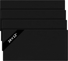 Tioncy 4 Pack Bar Mats 24x12 Inch Black Countertop Service Liners picture