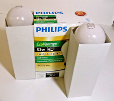 ✅4-Pack Vintage 75W Philips Soft White Double Life A19 Light Bulbs New in Carton picture