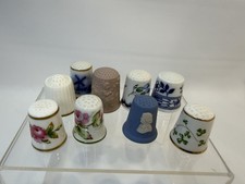 Lot Of 9 Thimbles of the Worlds Greatest Porcelain Houses: Franklin Mint, EUC picture