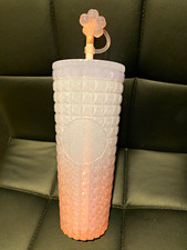 Starbucks Spring 2026 Pink Ombré Cherry Blossom Tumbler with Straw Topper BNWT picture