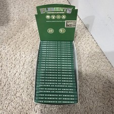 10X Elements Green  1/4 Unrefined Plant Based Rolling  Papers 50/LVS FREE SHPN picture