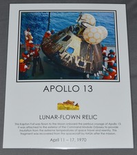 Apollo 13 Space Lunar Flown Kapton Foil Artifact Relic Fragment NASA Moon picture