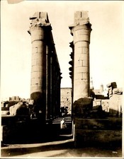 GA217 Approx. 1920s Original Underwood Photo GIANT COLUMNS AT LUXOR TEMPLE EGYPT picture