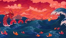 Shining Gyarados Pokemon TCG Playmat & Office Mousepad | Pokémon TCG  picture