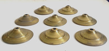 Vintage 4 3/8 Inch Stamped Brass Lamp Shade Cap Tiffany Style Stained Glass Raw picture
