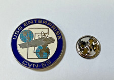 US Navy USS Enterprise CVN-65 Pin Hat Cap Lapel Clutch Back 1