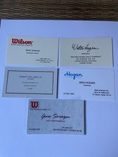 Vintage Golf Business Cards Lot Snead, Hagen, Hogan, Gene Sarazen & Bobby Jones picture