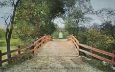 1910 Postcard - Bridge - Lexington, Massachusetts - Minute Man Statue. #-10106 picture
