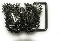 Warrant Officer Eagle Rising Mini Belt Buckle Silver picture