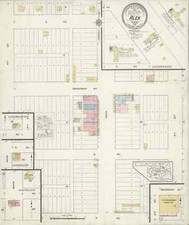 1916 Very Detailed COPY City Map Alex  Oklahoma Perfect for researchers picture