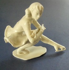 Porcelain Ice Skater  German Hans Achtziger Hutschenreuther Selb w Labels No Box picture