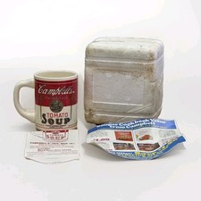 CAMPBELL'S Tomato Soup 8 Oz CERAMIC Coffee Mug USA SET OF 4 VTG picture