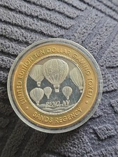 Limited Edition Ten Dollar Gaming Token .999 Silver Sands Regency Reno 1999 picture