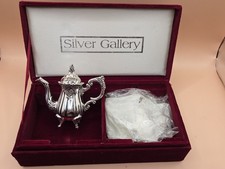 New Vintage GODINGER Silver Plated Tea Pot Shaped Salt AND Pepper Shaker  picture