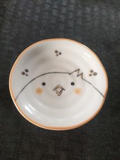 Kanemi Chick Plate Kotobuki Japan Ceramic Bird Dish 4
