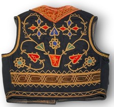 Antique Ottoman Balkan Folk Vest Gold Embroidery Velvet Jelek Xhamadan Ethnic picture
