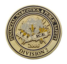 ICE Financial Narcotics & Public Safety Division 2 Challenge Coin picture