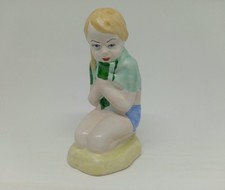 Vintage Baranovka Ukrainian Porcelain Girl After Swimming Green Towel Figurine picture