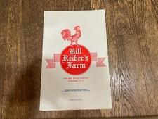 Bill Reiber's Farm Restaurant Menu Elmsford New York NY 1950's Vintage MCM picture