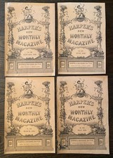 Antique1896 HARPER'S Magazine COVERS ONLY Vtg Victorian Art Nouveau Ephemera Lot picture