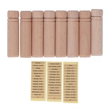 8pcs Wooden Needle Case, Anti-Lost Sewing Needle Holder with 3 Labels for Home picture