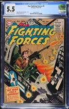OUR FIGHTING FORCES #8 (1955/1956) CGC 5.5 OWW JERRY GRANDENETTI COVER picture