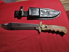 Vintage King Cobra Pakistan Folding Machete Wood & Brass, 17