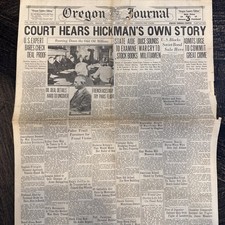 Vtg Oregon Daily Journal Newspaper Feb 2, 1928 Portland Oregon W Advertisements picture