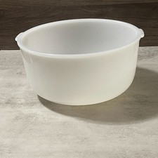 Vintage Glasbake Mixing Bowl 19 CJ  White Glass 4 QT for Sunbeam Mixmaster picture