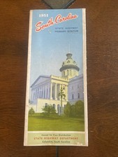 1951 South Carolina State-issued Vintage Road Map picture