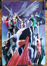 ALEX ROSS SIGNED JLA Secret Origins POSTER Print JSA DC Comics 24x36 Wall Art  picture
