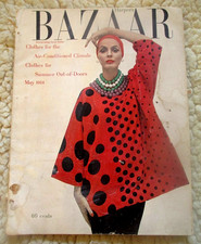 Vintage May 1954 issue HARPER'S BAZAAR Fashion Magazine Georgia Hamilton Cover picture