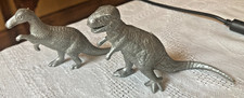 VINTAGE 1960s MPC Gray / Silver Dinosaurs TYRANNOSAURS REX T-REX & TRACHODON picture