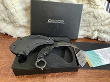 Ol0019be Double Edge Karambit Tactical Knife Full Tang 420hc Stonewashed Stainle picture