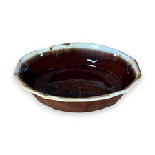 McCoy Brown Drip Oblong Casserole Baking Dish Vintage Pottery USA 10.25