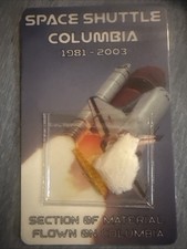 Space Shuttle Columbia Flown Material Collectible Card 1981-2003 picture