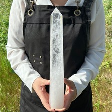 2.7LB Natural Clear Quartz Obelisk Crystal Wand Point Healing G8089 picture