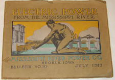 1913 BULLETIN~MISSISSIPPI RIVER POWER CO. KEOKUK, IA HYDRO-ELECTRIC DAM PLANT picture