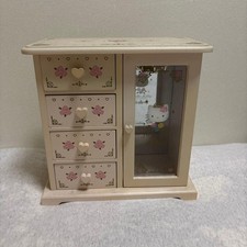 Sanrio Hello Kitty Wooden Jewelry Box Chest 4 Drawers Rare 2008 Japan picture