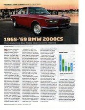 1965-1969 BMW 2000 CS ~ NICE IMPORTED COLLECTIBLES ARTICLE / AD picture