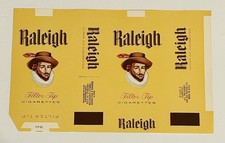Vintage Raleigh Cigarettes Unused Packaging Label - Filler Tip, 1960’s picture