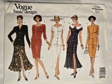 Vogue 1173 Vintage Basic Design Pattern Petite Top Skirt Sz 6,8,10 Uncut picture