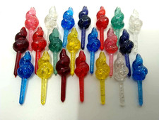 21 Lg Vintage Ice Cream Glitter Lights Bulbs for Ceramic Christmas Tree 8 colors picture