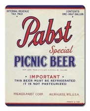 PABST SPECIAL PICNIC BEER MILWAUKEE WI 15