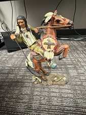 Indian Warrior On A Horse With Spear And Shield picture